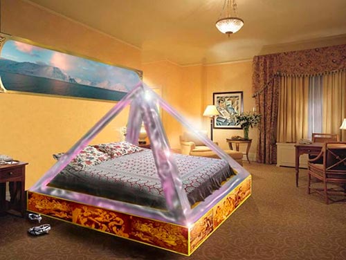 Cama de lujo piramidal